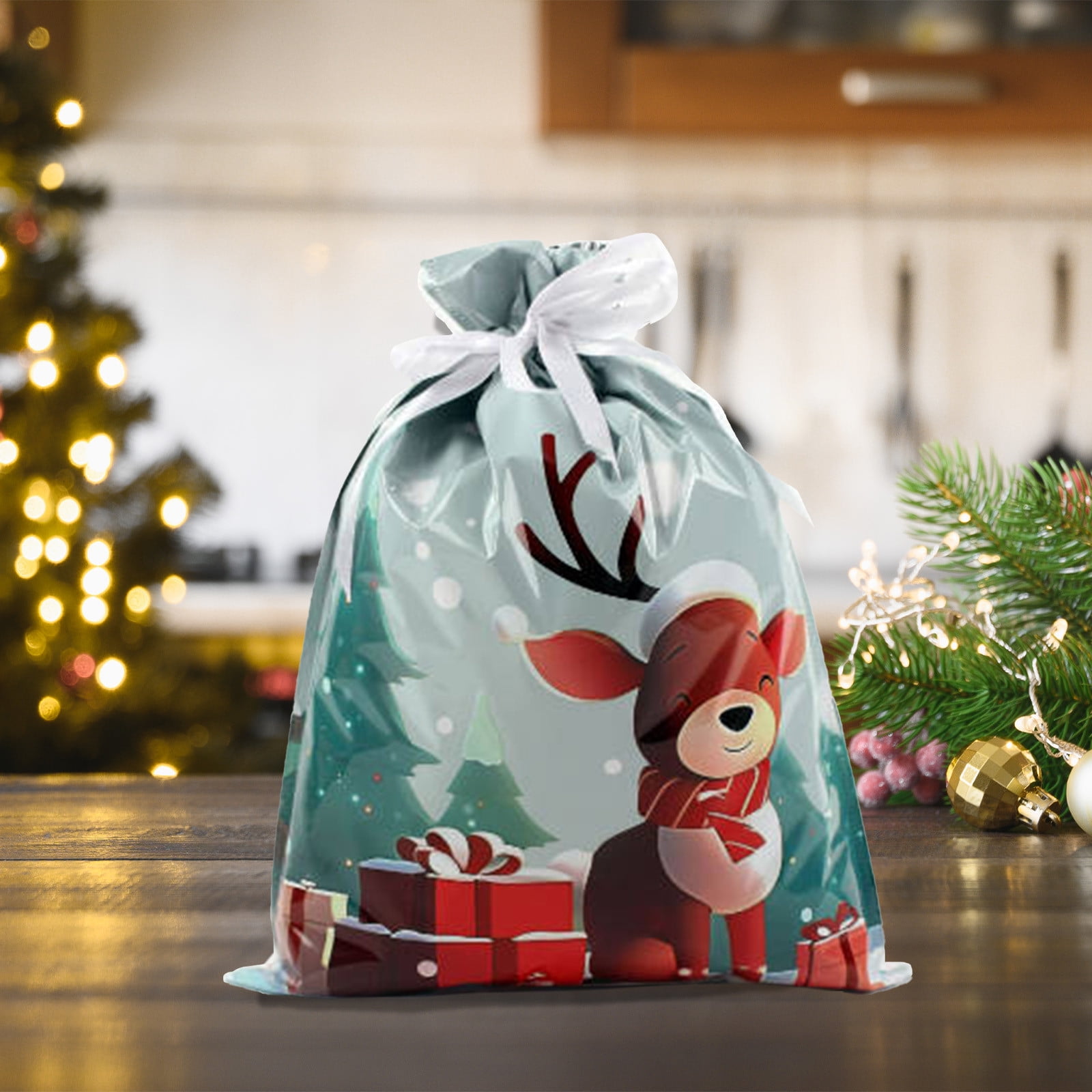 Plastic Bag Holder Winter Christmas Mandala Grocery Bag Holder D 並行輸入品 Xecvkr Christmas Gift Drawstring Bag Candy Organizer Holiday Party Fawn  themed Eco-Friendly Plastic Winter Season Easy Close 1 Pack  12.59x9.44x0.79in