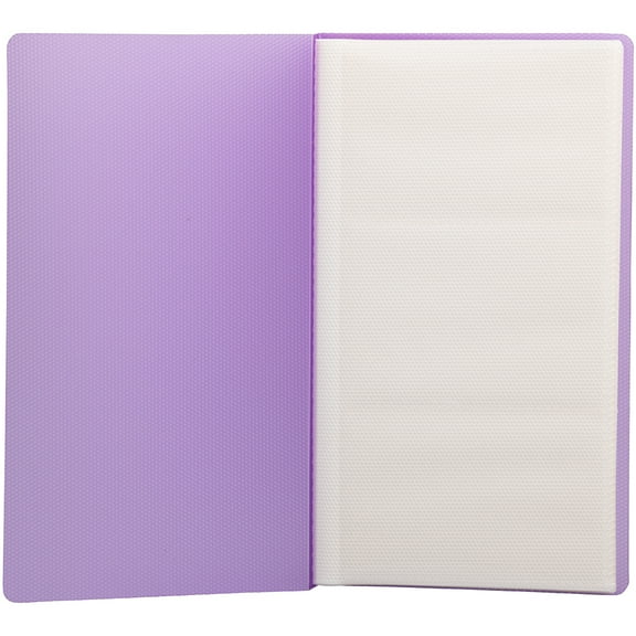 JAM Paper Business Card Book, 4 x 7 1/4, 72 Card Capacity, Purple, Sold Individually