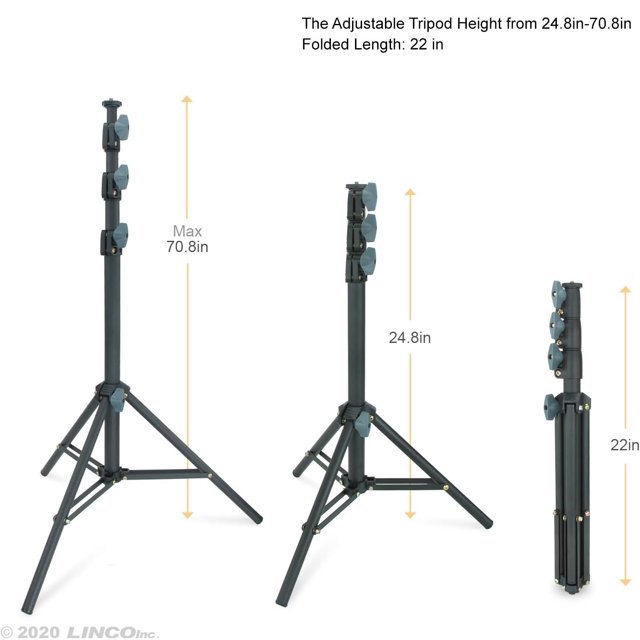 LINCO Adjustable 70" iPad Tripod Stand for iPad iPhone Samsung Smartphone Tablet Camera