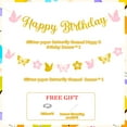 thumbnail image 2 of Butterfly Birthday Banner Decoration, Butterfly Theme Girls Birthday Party Decoration, Butterfly Glitter Happy Birthday Banner, A Little Butterfly Fairy Theme Birthday Party Supplies, 2 of 6