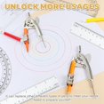 thumbnail image 5 of 20 Pieces Geometry Math Set Compass for Geometry Math Compass and Protractor Set for Student School, 5 of 6