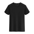 thumbnail image 5 of Horkkom T Shirts for Man Crew Neck Stretchy Shirts Short Sleeve Shirts Solid Color Casual Shirts Summer Workout Gym Shirts, 5 of 6