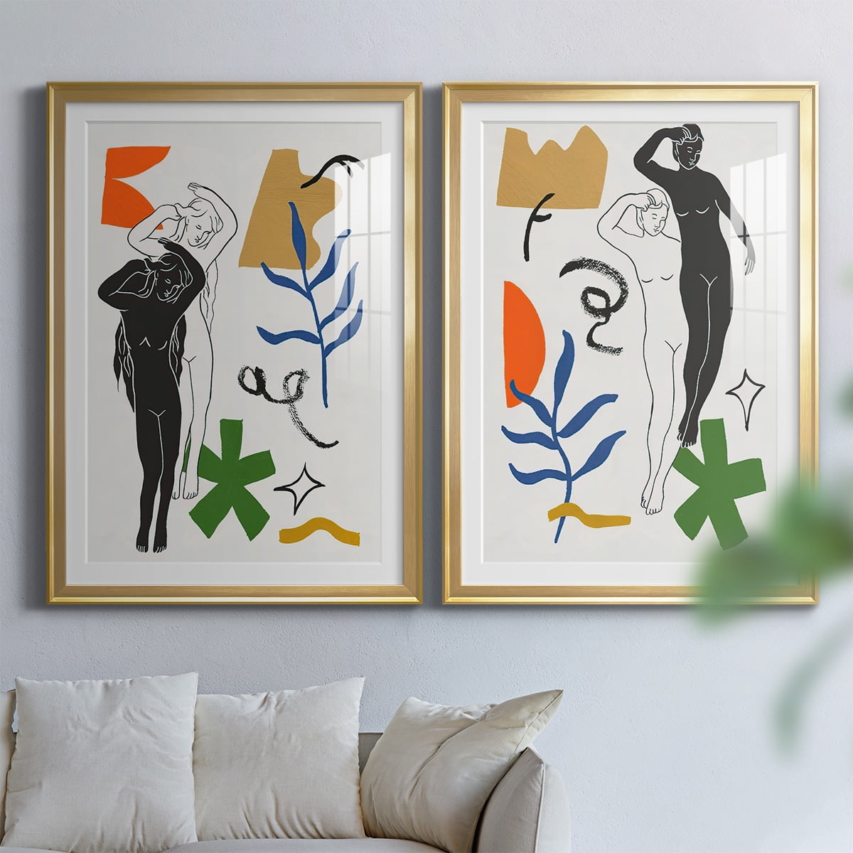 Wexford Home Starry Venus I Premium Framed Print, 22.5" x 30.5" - Ready to Hang, Gold (Set of 2)