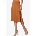 thumbnail image 3 of Women's Simple Foldover Stretch A-Line Flared Knee Length Skirt Comfy Stylish, 3 of 7