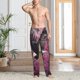 thumbnail image 2 of Fotbe Flower Bald Eagle Pantalones de Pijama para Hombre, Pantalones de Dormir, Pantalones de Casa con Cintura Ajustable y Bolsillos-Small, 2 of 6
