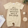 thumbnail image 2 of Toddler Kid Jumpsuit Pants Clothes Newborn Infant Baby Boys Girls Letter Short Sleeve Romper Jumpsuit Clothes Summer Jumpsuit For Girls Boys, 2 of 9