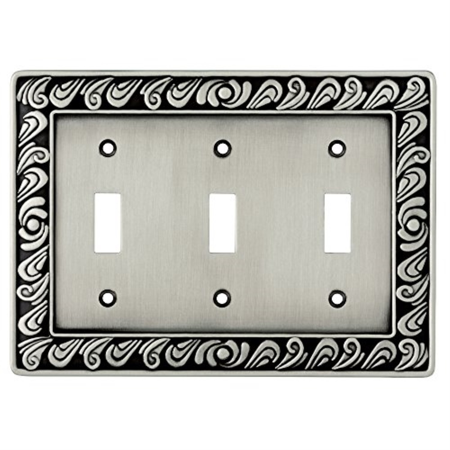 franklin brass 64054 paisley triple toggle switch wall plate/switch