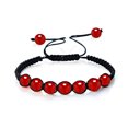 thumbnail image 1 of Women Men Beaded Bracelets Natural Stone Round Braided Rope Energy Bracelets (Red Agate), 1 of 3