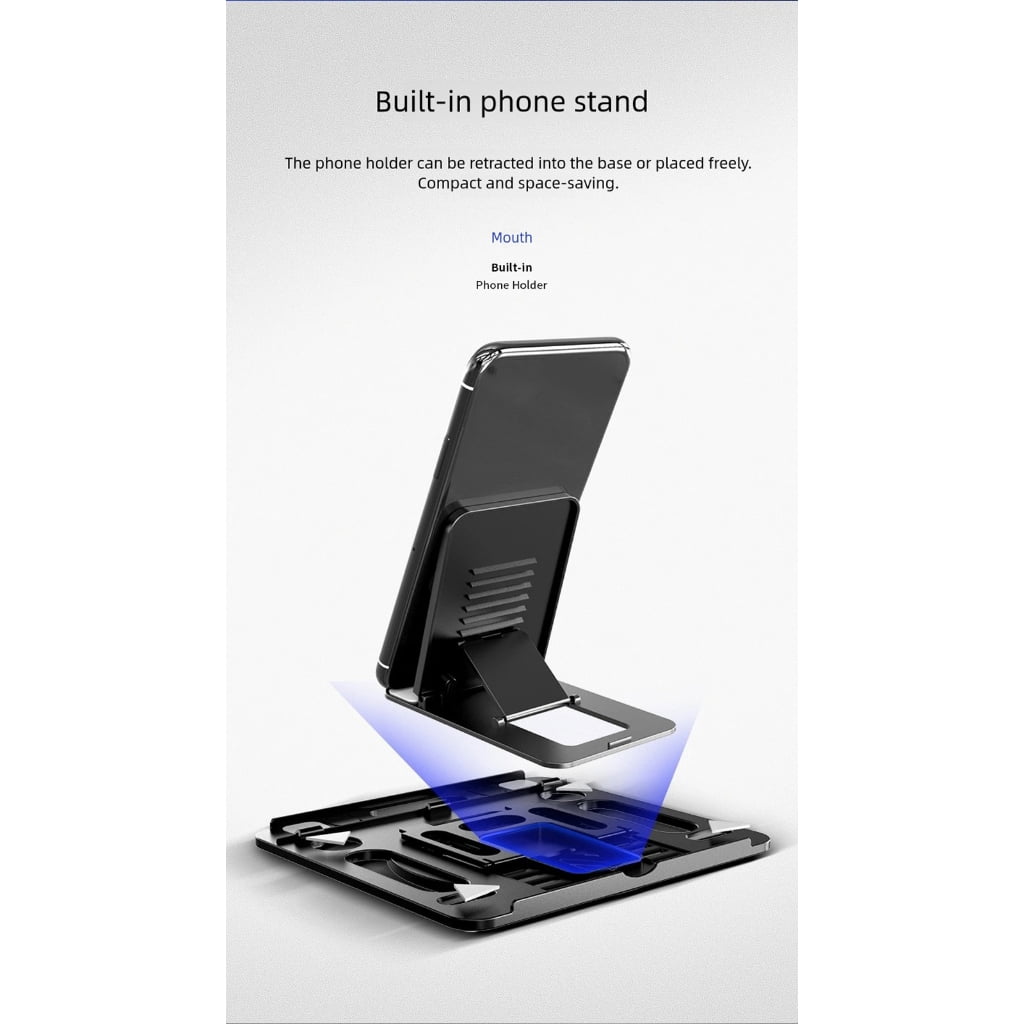 Collapsibl Ergonomic Laptop Stand Lightweight Aluminum Computer Riserly for Home and Travel Use