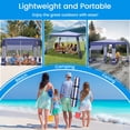 thumbnail image 6 of MoKo 8'x 8' Beach Cabana Tent, UPF 50+ Portable Beach Canopy Shelter with 4 Sand Pockets, Navy Stripes, 6 of 10