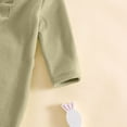 thumbnail image 3 of Baby Bodysuit For Boys And Girls Long Sleeve Footed Romper with Snap Closure In Solid Colors For Fall And Winter Infant Wear, 3 of 6
