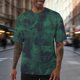 thumbnail image 2 of Casual Suelto Elástico de Manga Corta de los Hombres Blusa, Cuello Redondo de Color Sólido Top Deportivo para Gimnasio Y Actividades Al Aire Libre, 2 of 7