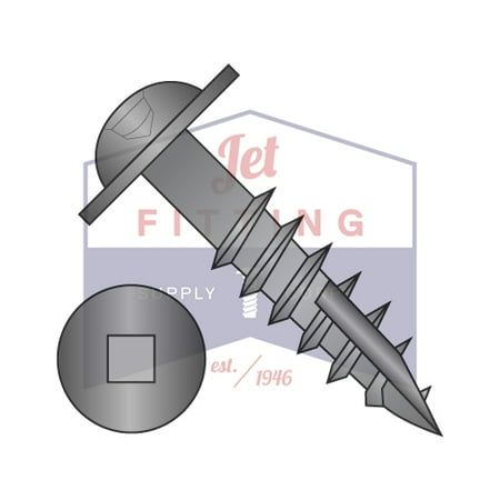 

#8 x 2 1/4 Deck Screws | Square Drive | Flat Head w/ Nibs | Type 17 Point | Steel | Black Oxide | 2/3 Thread Partially Threaded (Quantity: 1000)