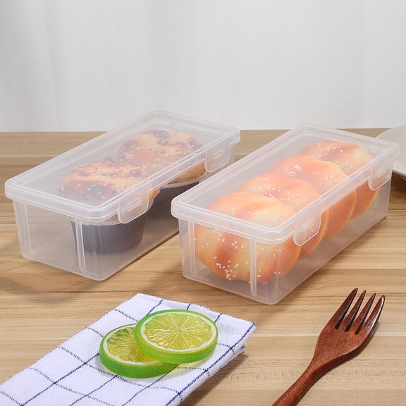 ELAYARD Transparent PP Bread Storage Container for Fridge and Kitchen Use