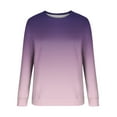 thumbnail image 4 of Pink Womens Tops Womens Autumn Winter Fashion Gradient Print Hoodless Sweatshirt Long Sleeve Pullover Sweater Fall Outfits for Women 2025, 4 of 4