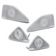 thumbnail image 1 of Cubiertas para bocinas de puerta cubiertas para bocinas estéreo para automóvil Cromo mate resistente al desgaste 4 piezas Antiarañazos con luz ambiental de 64 colores para ANGGREK Otros, 1 of 8