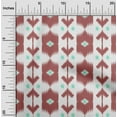 thumbnail image 2 of oneOone Polyester Spandex Rust Brown Fabric Ikat Sewing Craft Projects Fabric Prints By Yard 56 Inch Wide, 2 of 4