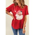 thumbnail image 6 of Women's Red Christmas Santa Claus Print Crew Neck T-Shirt - [ZhiHiMeRi] | (US 20-22)2XL, 6 of 7