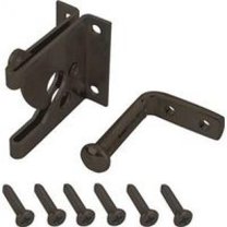 ProSource 33199PKS-PS Gate Latch, 3/8 in Bolt Head, 2 in L Bolt, Steel, Powder-Coated