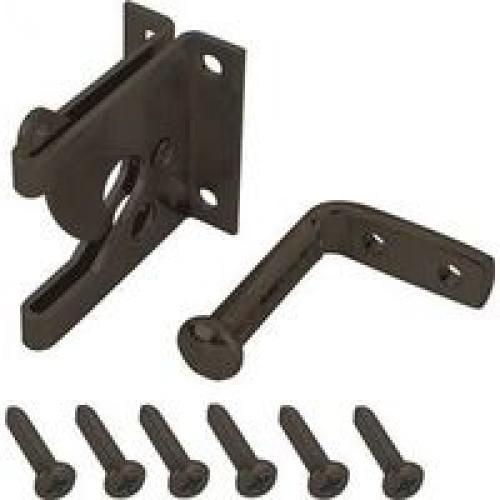 ProSource 33199PKS-PS Gate Latch, 3/8 in Bolt Head, 2 in L Bolt, Steel, Powder-Coated