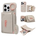 thumbnail image 1 of For Iphone 15 Pro Vietao Ring Holder Wallet Pu Phone Case With Lanyard(Grey),iPhone 14 Pro, 1 of 10