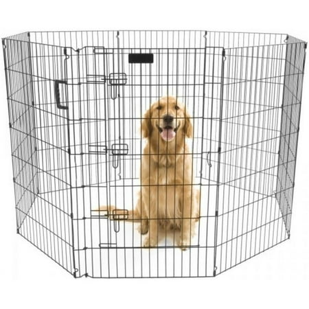 UPC: 0715764125486 | Precision Pet Ultimate Play Yard Exercise Pen – Black UXP Model (48 Tall – 4  x 4  Square)