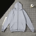 thumbnail image 2 of Jessboyy Men's Full Face Zip Up Hoodie Streetwear Hooded Sweatshirts with Zipper Fall Winter Comfy Casual Party Hoodie Jackets with Pockets Gray,XXS, 2 of 5