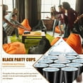 thumbnail image 4 of JJEAN-100 Pack 16 oz Black Plastic Cups for Party, Heavy Duty Black Disposable Cups Graduation Cups Bulk for Halloween Wedding Birthday Festive Celebrations Wine Beer Beverage, 4 of 4