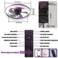 thumbnail image 2 of Modern 12-Inch Dimmable LED Ceiling Fan with Light - Ultra-Thin, Remote Control, Quiet Purple Fan for Bedroom & Living Room, 2 of 9