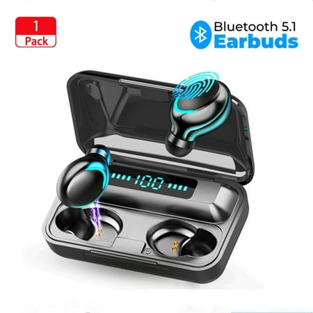 Black.Friday Bluetooth Earbuds, Wireless Bluetooth 5.0 Headphones, IPX7 Waterproof Touch Headphones in-Ear Sports Earphone, Build in 2000mAh