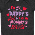 thumbnail image 4 of Inktastic Valentine's Day I'm My Daddy's Girl and My Mommy's World Girls Baby Bodysuit, 4 of 5
