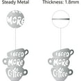 thumbnail image 3 of 1set Coffee Sign Wall Decor Art Vintage Iron Painting Retro Plaque Sculptures Decorative Hanging Ornament Silver, 3 of 7