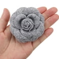 thumbnail image 4 of Uxcell Camellia Fabric Pin, Flower Brooch Artificial Flowers Brooches for Women Girls Cloth Decor, Grey 2 Pcs, 4 of 7
