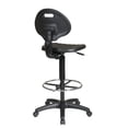 thumbnail image 2 of Work Smart – Fauteuil de dessinateur, noir, 2 of 3