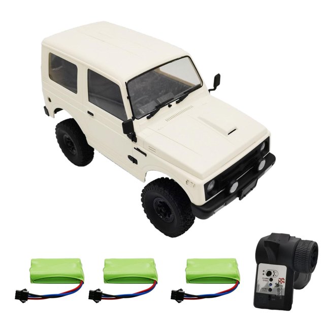 Camión RC Crawler C74 RC 1/10, Coche Todoterreno con Control Remoto a Escala Completa, Vehículo Eléctrico RTR, Juguete para Niños Y Adultos, Regalos D , con 3 baterías