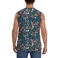 thumbnail image 4 of Uemuo berry Nuts Leaf Pattern Men's Sleeveless T-Shirt,Muscle Athletic Tank Top, Moisture-wicking Quick-dry Breathable Classic Tee Top for Gym Run Outdoor Sports-Small, 4 of 8
