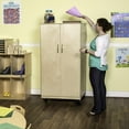 thumbnail image 2 of Wood Designs Mobile Storage Cabinet for Daycare and Classroom with Hidden Compartment for Valuables, Fully Assembled, 60" H x 31" L x 26" W (Pack of 2), 2 of 6