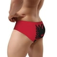 thumbnail image 2 of Men's Albania Flag Underwear Briefs No Fly Covered Waistband Silky Touch Underpants, 2 of 7