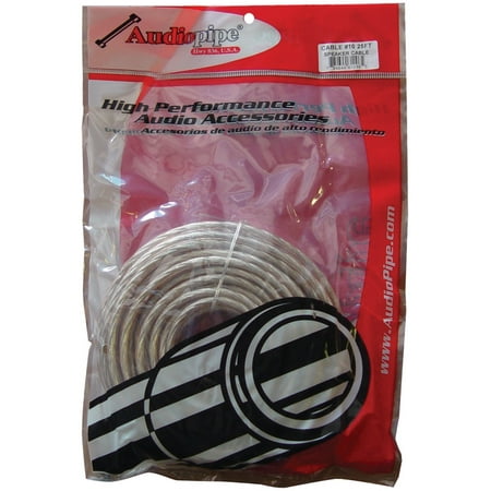 Audiopipe 10 ga. Speaker Cable 25ft (CABLE1025CLR)