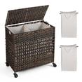 thumbnail image 1 of Giantex  Laundry Hamper, Basket  w/Wheels & Lid, Large Storage Clothes Basket for Home, 1 of 8