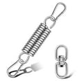 thumbnail image 3 of mnjin swing carabiner swivel suspension 360â° 2 spring hooks chair hanging hook steel tools & home improvement silver, 3 of 9