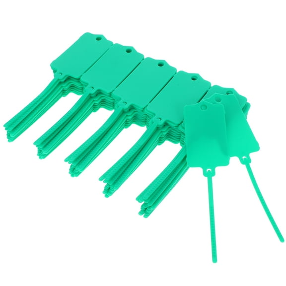 100pcs Plastic Shipping Tags Waterproof Labels Writable Hanging Tags with Sealing Strap Cable Tie Tags Label for Keys Luggage Logistic Inventory
