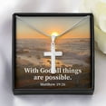 thumbnail image 3 of Scripture Card With God All Things Are Possible Matthew 19:26 Cross Card Necklace w Stainless Steel Pendant Religious, 3 of 20