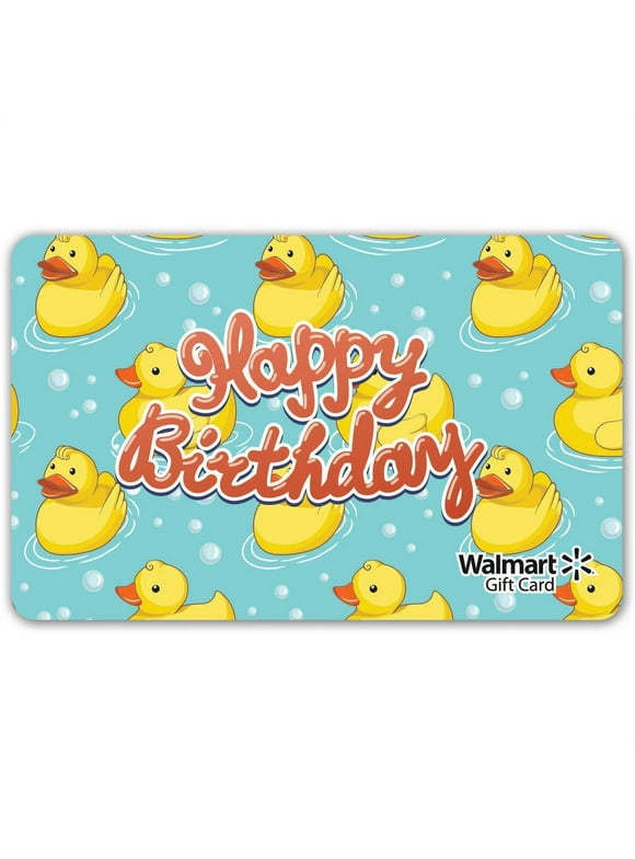 Duckie Birthday Walmart Gift Card