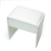 JBLCC Vanity Chair, Upholstered Seat Vanity Stool for Bedroom Vanity Desk, White