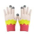 thumbnail image 2 of Women Men Can Enable Screen Gloves Warm Stretch Knitted Gloves Mittens Winter Keep Warm Knitting Waves Splicing Golves Students Outdoor Riding Hiking Mittens, 2 of 5