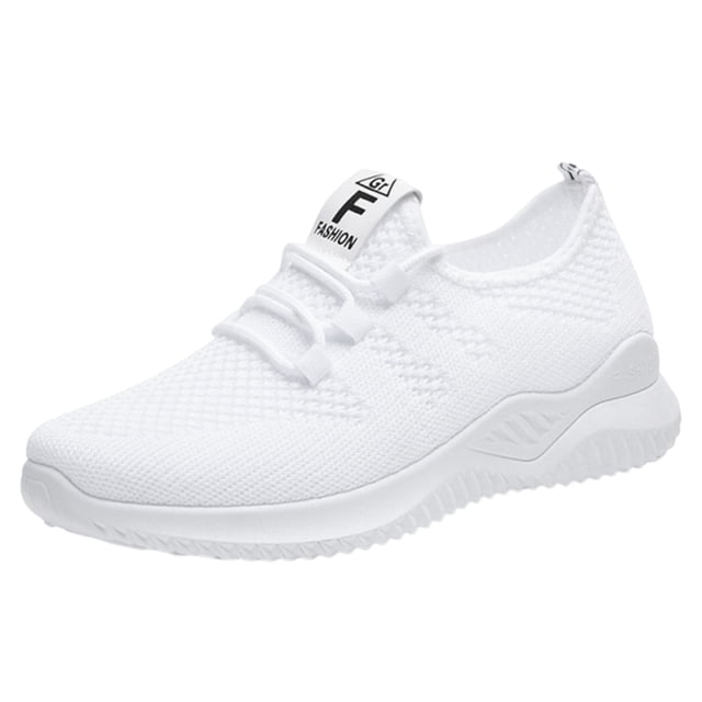 DXOUPM Chaussures de Course pour Femmes Mode Espadrilles à Empeigne en Maille Respirante Tennis Espadrilles de Marche