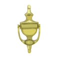 thumbnail image 2 of Renovators Supply Brass Door Knocker 6.5" Tall Traditional Roped Style Antique Front Door or Gate Knockers Lacquered Brass Finish Metal Knockers w/Screws, 2 of 10