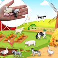 thumbnail image 3 of Ruson 12 piezas figuras de animales de granja juguetes realistas mini figuras de animales de granero de granja juego de juguetes para decoración de tartas Navidad cumpleaños huevo de Pascua suministro, 3 of 5