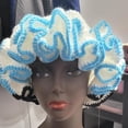 thumbnail image 4 of Sombrero de pescador de encaje tejido a mano, sombrero de adulto, sombrero de lana con volantes, sombrero tipo jersey de moda para Halloween, 4 of 6